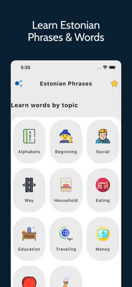 Game screenshot Learn Estonian Phrases & Words mod apk