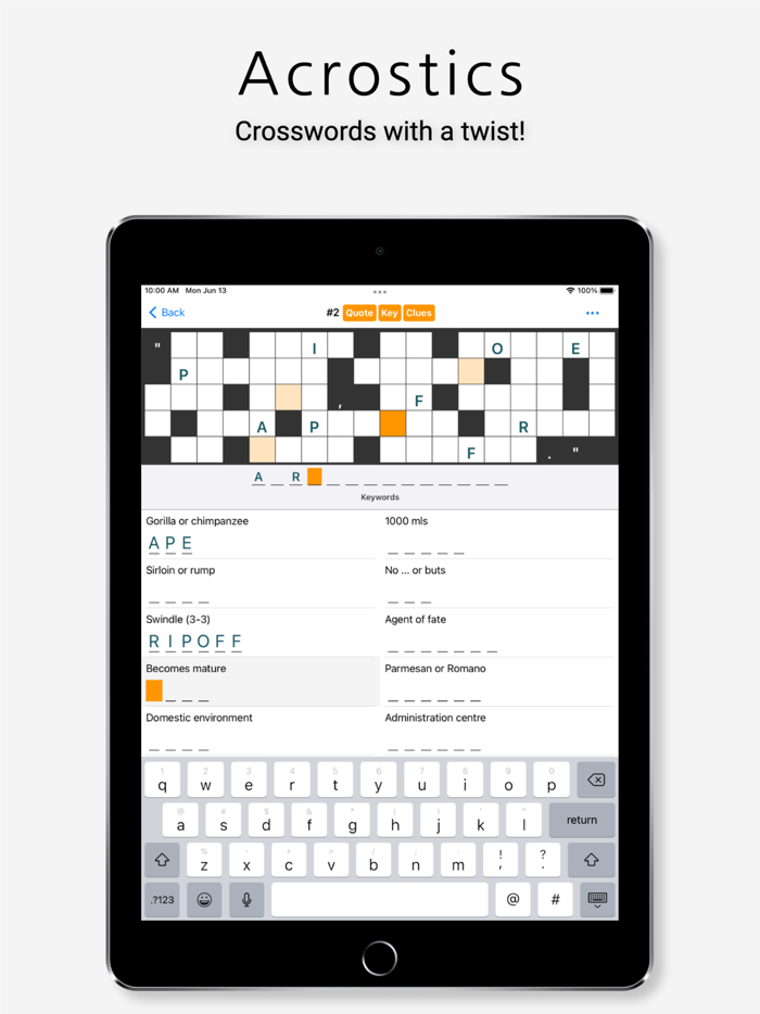 Acrostic Crossword Puzzles