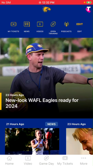 West Coast Eagles Official App Screenshot