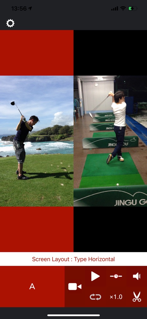 XPlayer - Dual player. - L'application offre la flexibilité de basculer vers une disposition horizontale pour une analyse comparative approfondie. Les utilisateurs peuvent observer des détails simultanément sur deux vidéos et ajuster la perspective de leur entraînement technique.