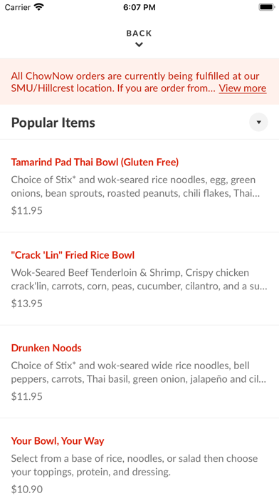 Red Stix Asian Street Food Screenshot