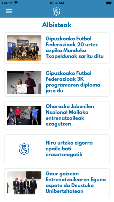 Gipuzkoako Futbol Federazioa Screenshot