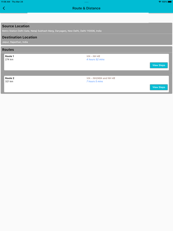 Easy Driving Route Finder