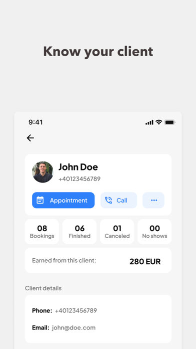 BOOKR: online booking app Screenshot