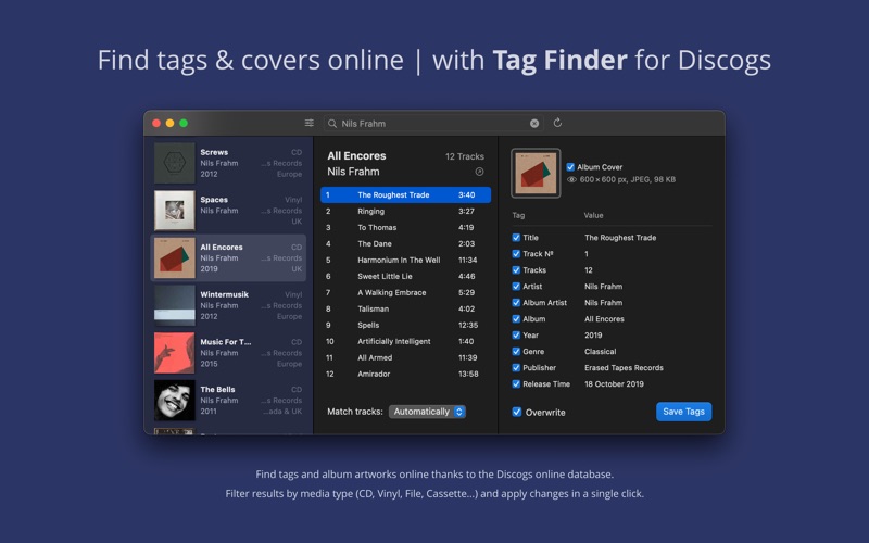 Meta — Music Tag Editor Screenshot