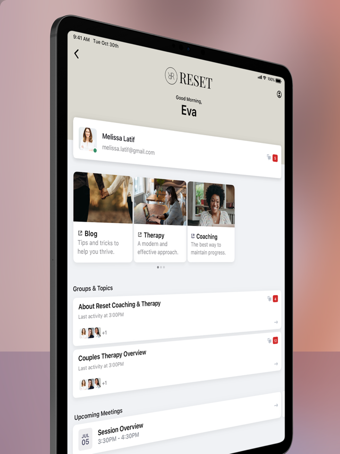 Reset Coaching and Therapy