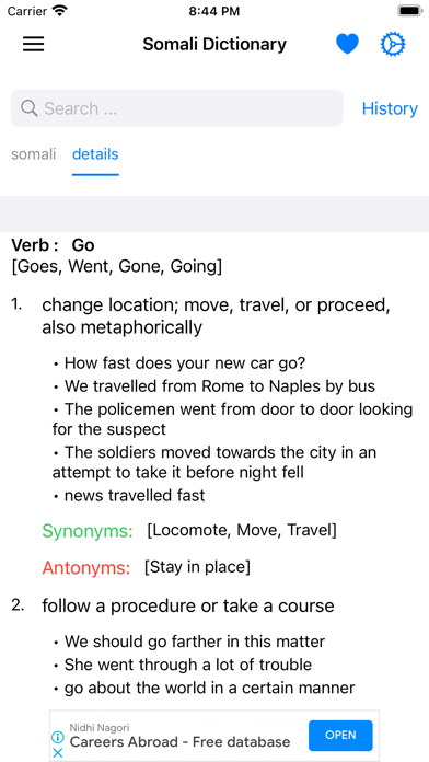 Smart Somali Dictionary Screenshot