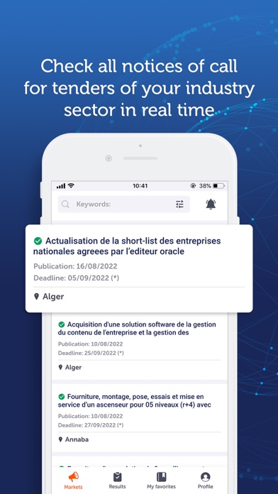 DZtenders Tenders in Algeria Screenshot