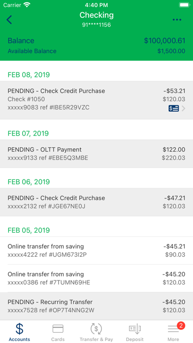 Lakeview Federal Credit Union Screenshot