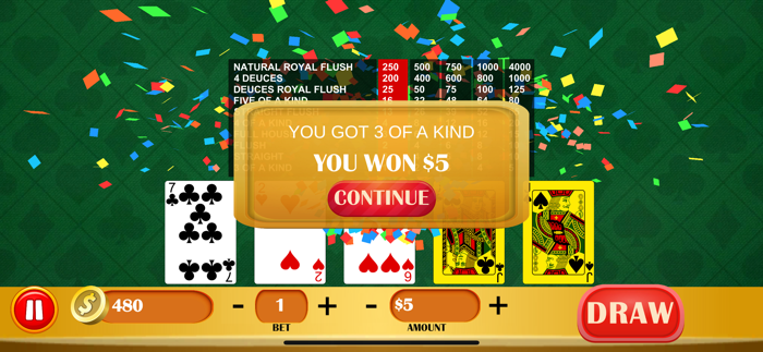 Deuces Wild - Video Poker