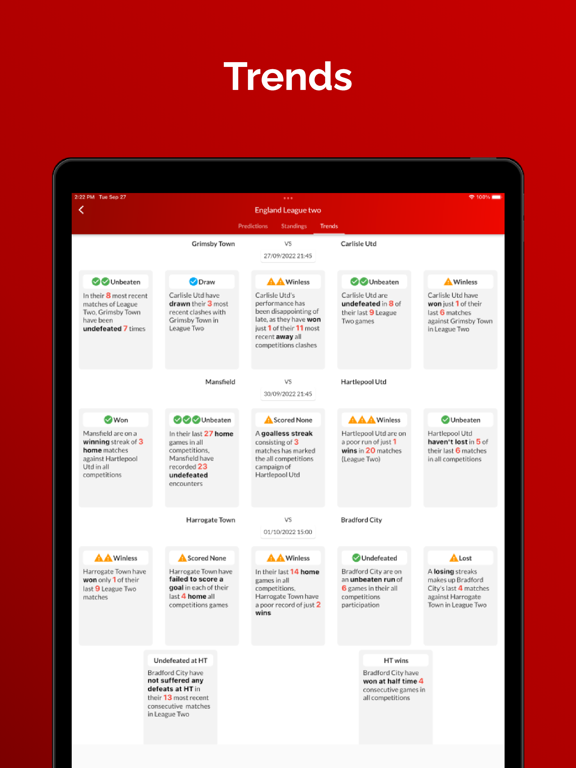 Forebet Football Predictions iPad screenshot 7 - Sports app