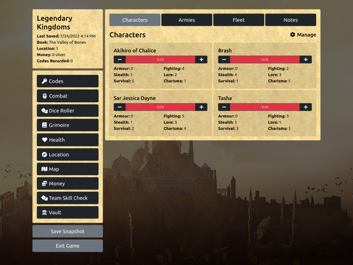 Legendary Kingdoms Companion