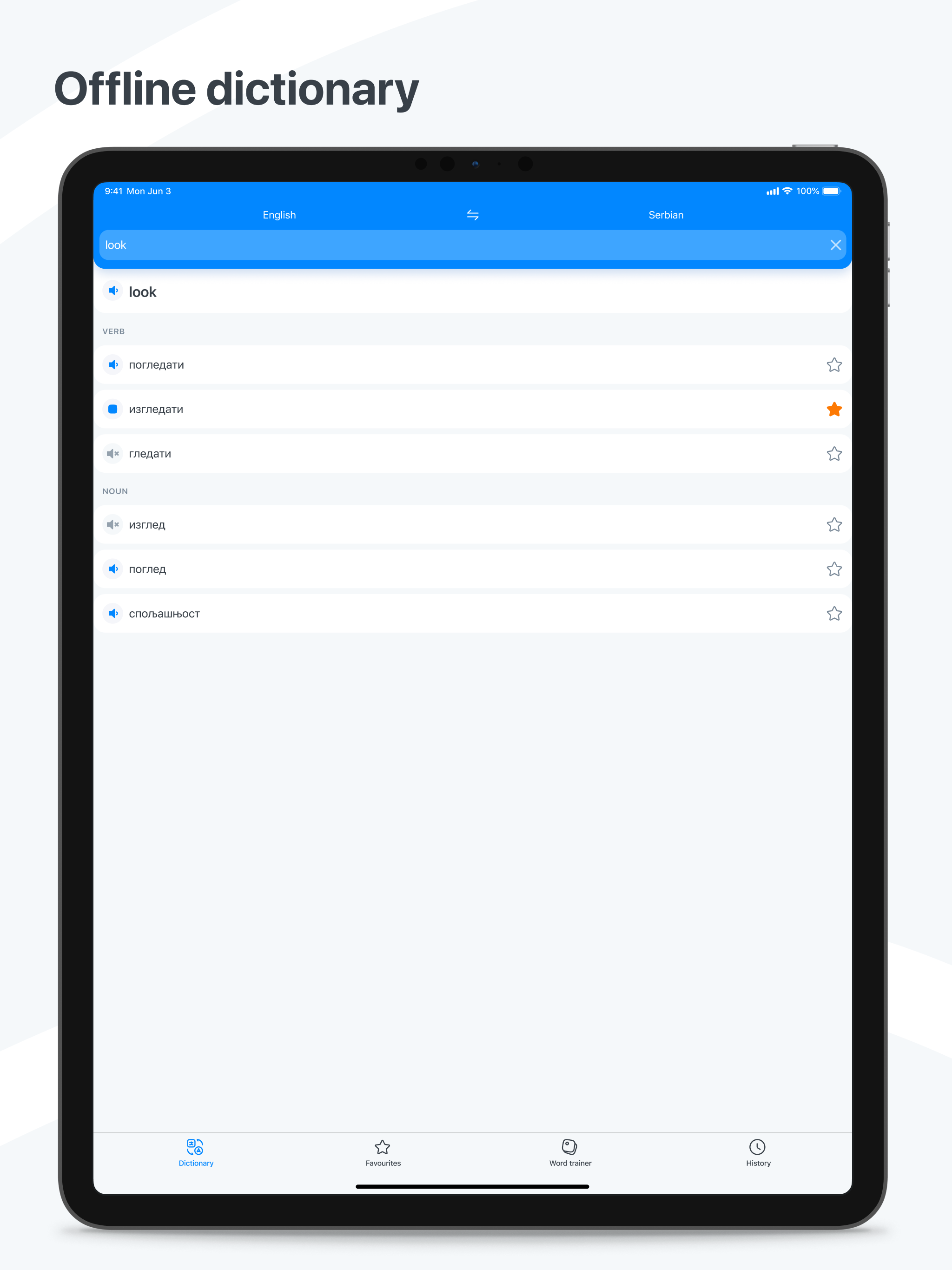 Serbian−English dictionary screenshot 5