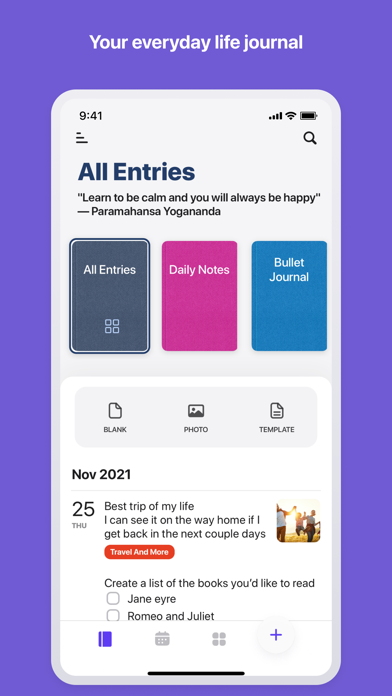 GoJournal: Diary & Planner Screenshot