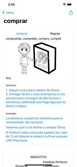 Game screenshot Verbos Español apk