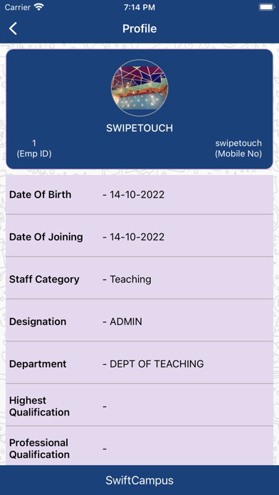 SwiftCampus Teacher Screenshot