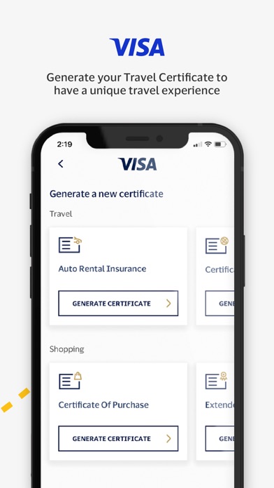 Visa Benefits Screenshot