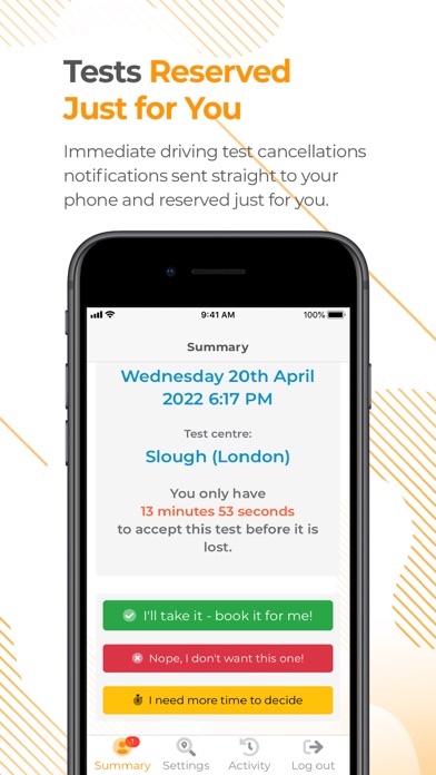 Driving Test Cancellations App Screenshot