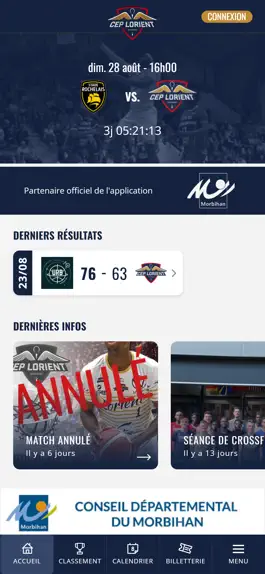 Game screenshot CEP Lorient Breizh Basket mod apk