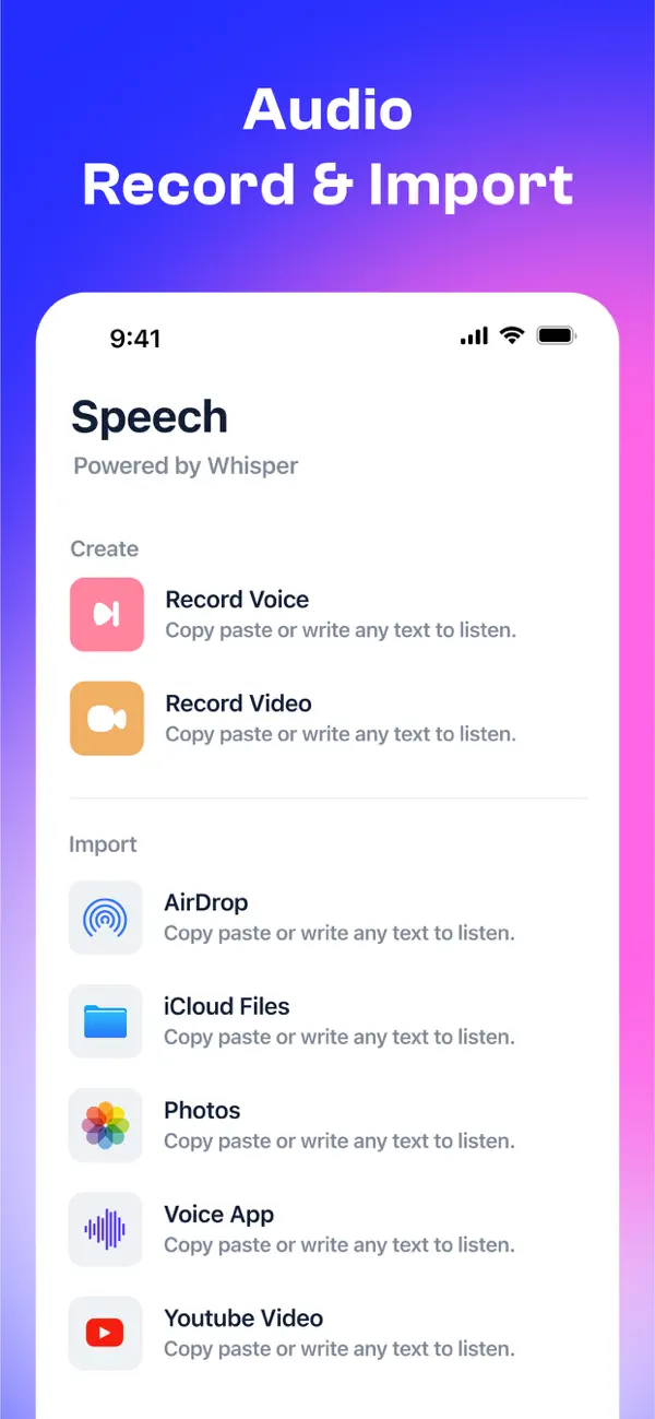 #3. Whisper : Speech to Text (iOS) Por: Revoo Teknoloji Limited Sirketi