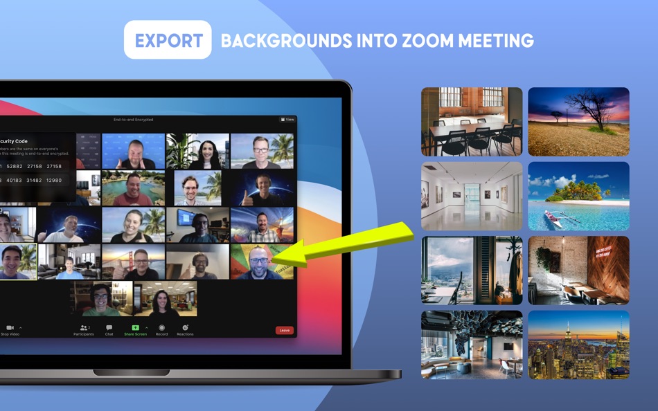 #4. Backgrounds for Zoom' (macOS) Podle: Code Gradients