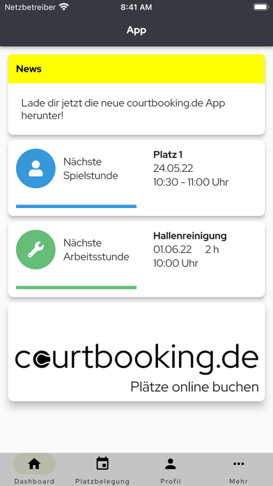 courtbooking.de Screenshot