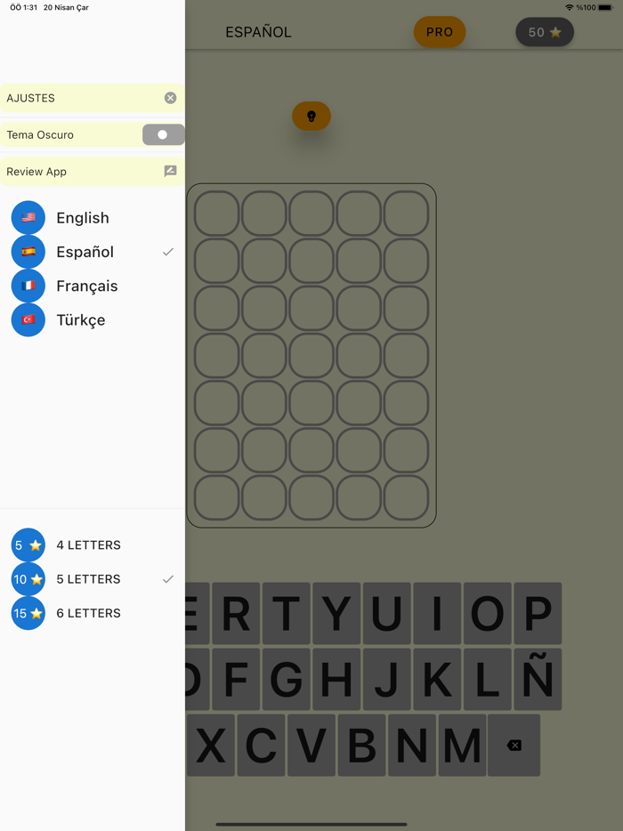 LettersUnlimited word puzzle