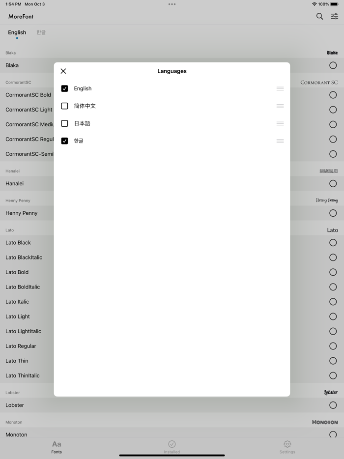 MoreFont Easy font install