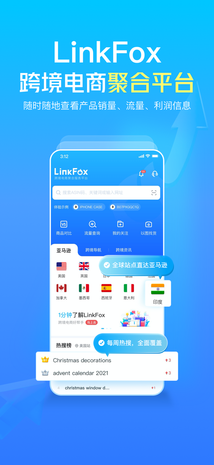 LinkFox-跨境电商聚合选品 screenshot 1