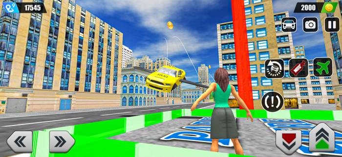 Flying Taxi Driving Car Game