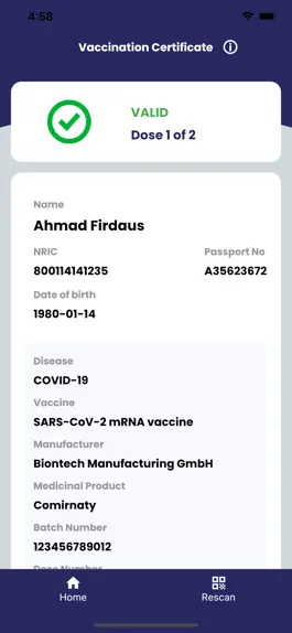 Game screenshot Vaccine Certificate Verifier apk
