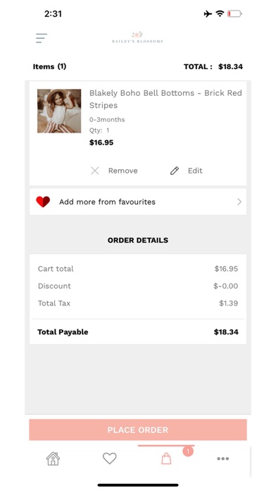 Bailey's Blossoms App Screenshot