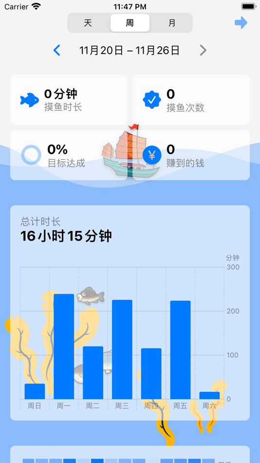 #4. 摸鱼 - 记录上班偷懒时间 统计摸鱼所得收益 (iOS) Podle: MetaOrder Co., Ltd.