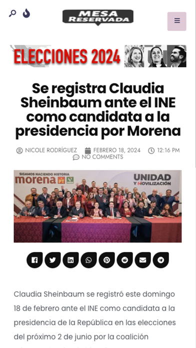Mesa Reservada Screenshot