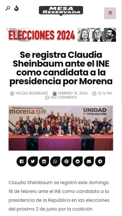 Mesa Reservada