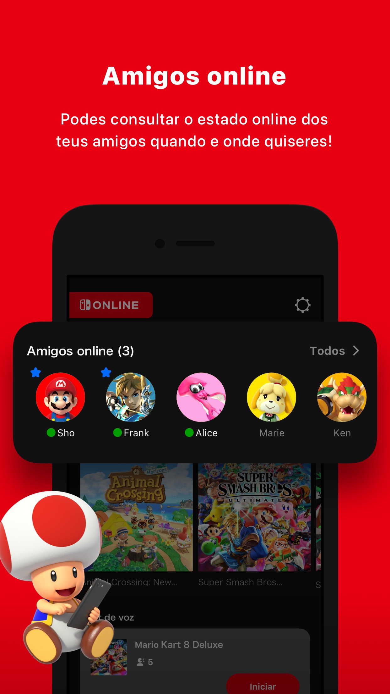 Screenshot do app Nintendo Switch Online