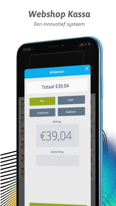 Webshop Kassa Screenshot
