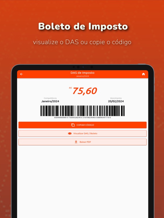 DAS MEI - Emitir Boleto MEI iPad screenshot 5 - Business app