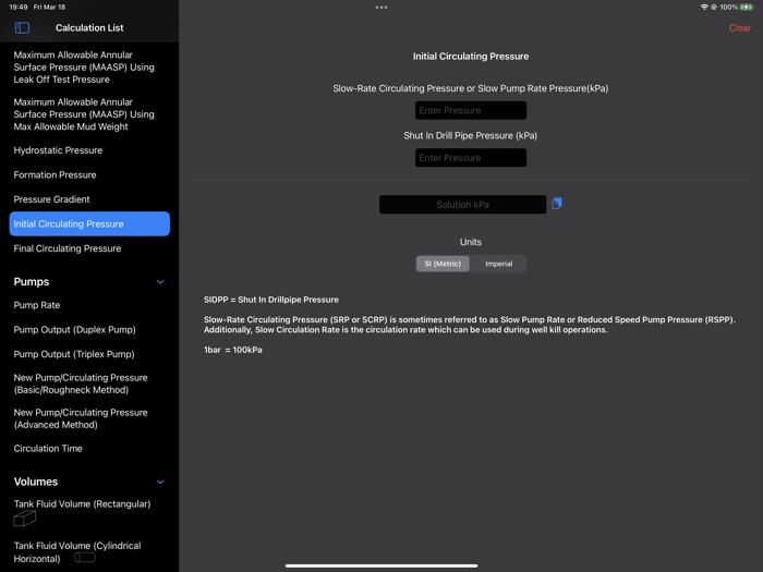 Petroleum Field Calculator