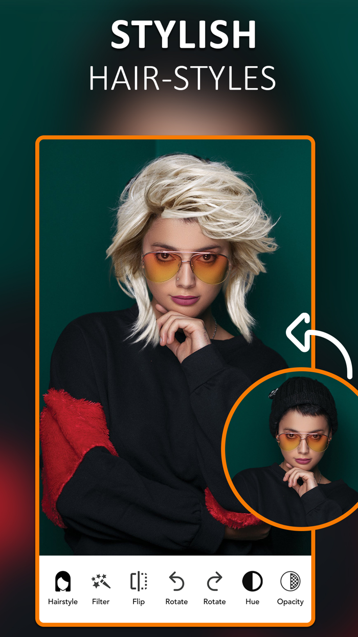 Hair style color changer App