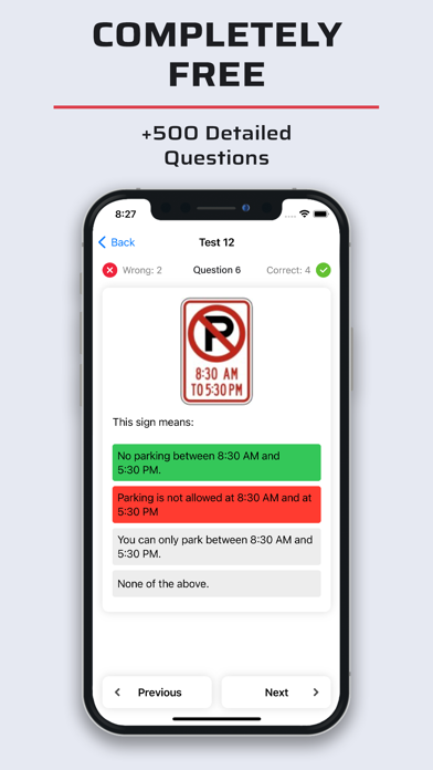 Indiana BMV Permit Test Screenshot