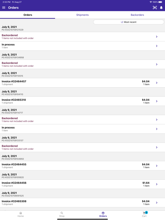 MWI Mobile iPad screenshot 4 - Shopping app