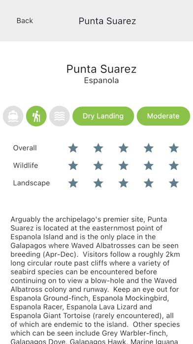Galapagos Wildlife Guide Screenshot