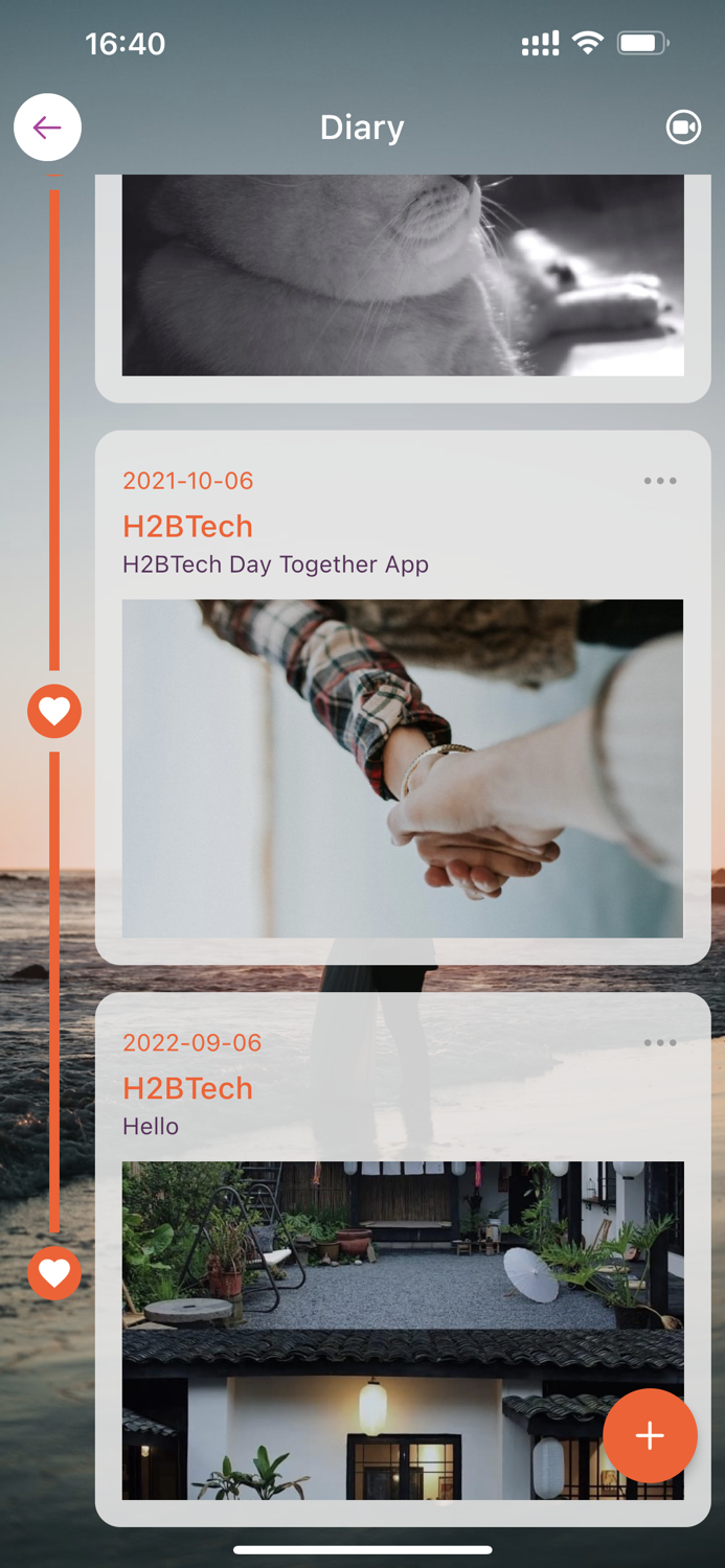 Day Together App - Time Line