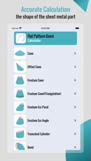 flat pattern bend calculator iphone screenshot 1