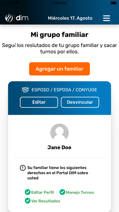 DIM SALUD Turnos y Resultados Screenshot