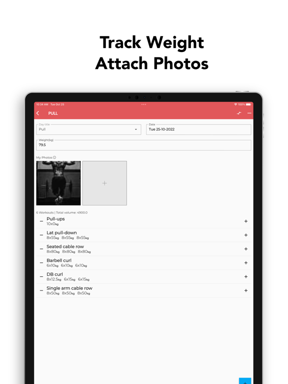 Workout Calendar: Track/Log iPad screenshot 3 - Health & Fitness app
