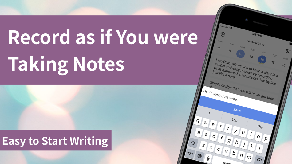 #2. LazyDiary-Daily Diary Journal (iOS) By: Ryunosuke Nagase