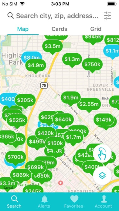 Dallas Real Estate Search Screenshot