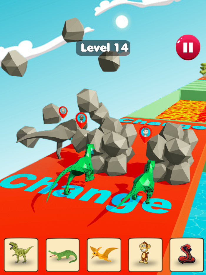 Dino Transform Smash Rush Run